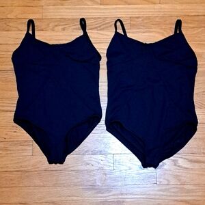 2 ABT Dance Black Ballet Leotard Lot Girls size 7/8 and 8/10